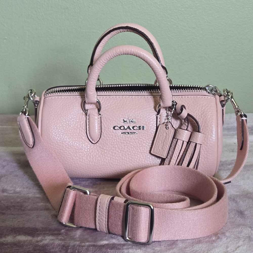 Coach Lacey Crossbody Barrel Handbag CJ571 in Light Pink